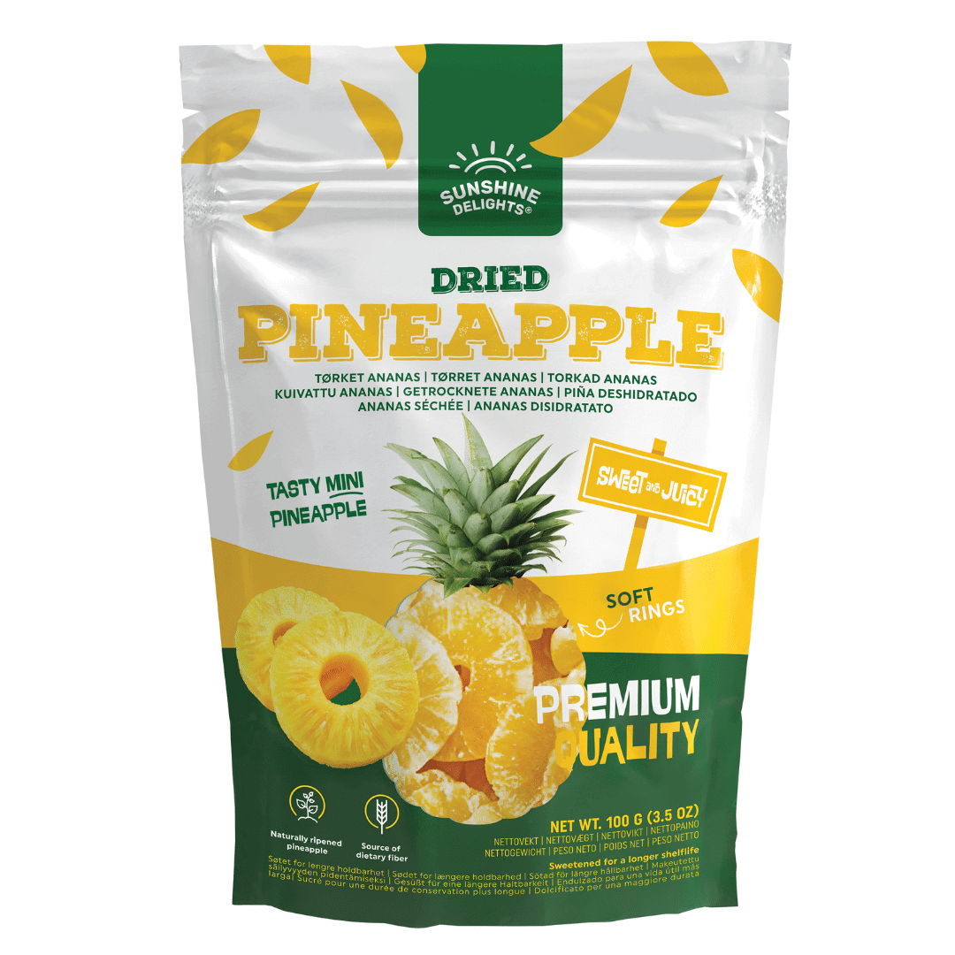 Sunshine Delights soft dried pineapple rings 